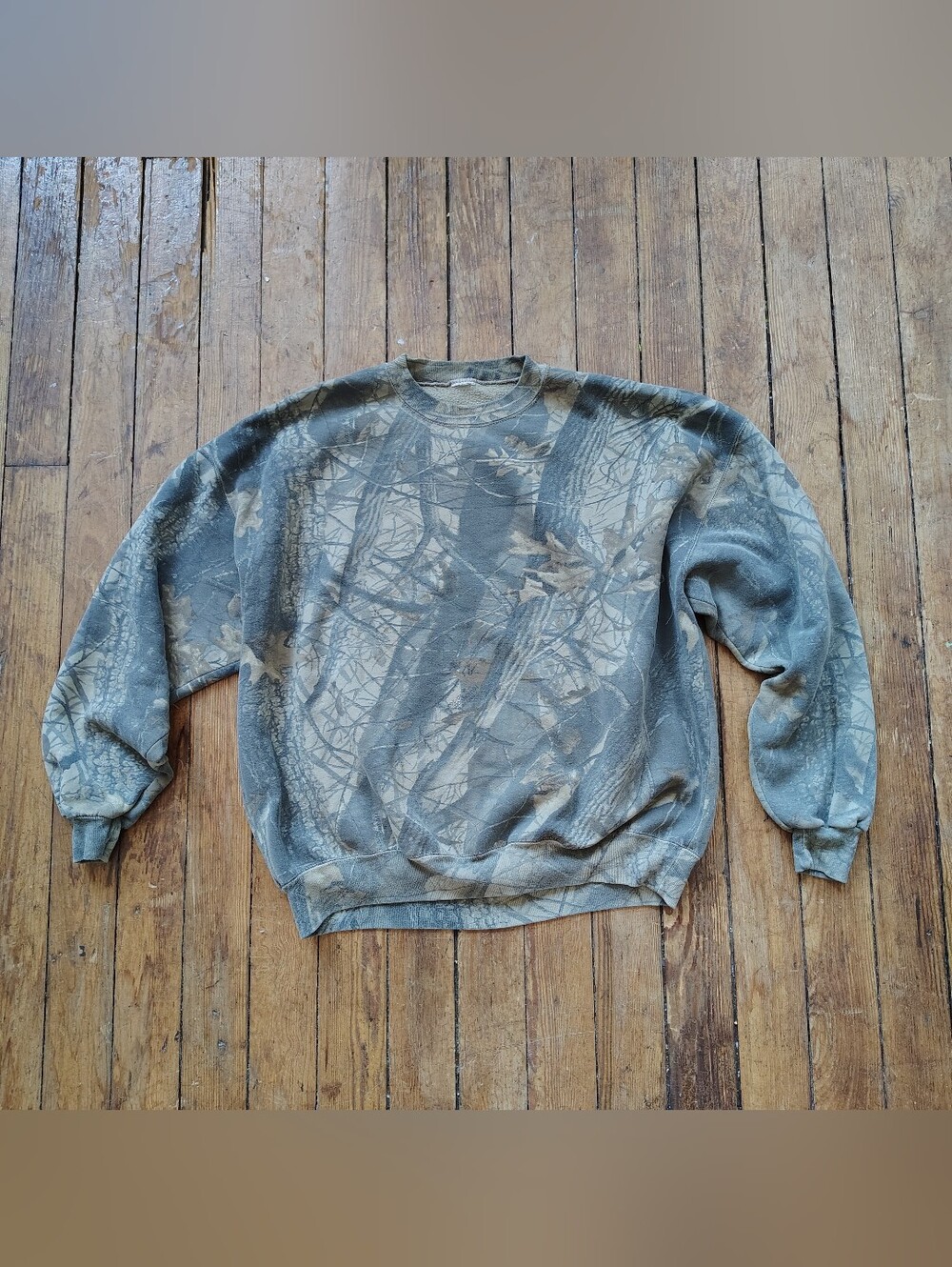 Vintage Y2K RealTree Camo Sweatshirt Men’s 3X XXL Hunting Crewneck Pullover